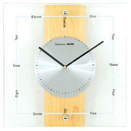 Metal & Glass & Wooden Combination Clock (Metal & Glass & Wooden Combination Clock)
