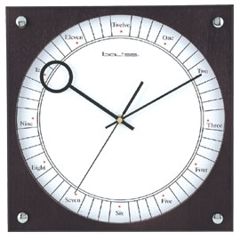 Wooden & Glass Combination Clock