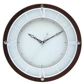Wooden & Glass Combination Clock