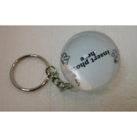 Acrylic liquid filled souvenirs key chain