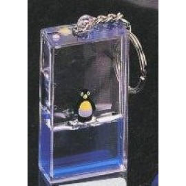 Acrylic liquid filled souvenirs key chain