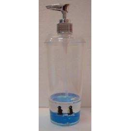 Acrylic liquid filled bathroom accessories lotion dispenser (Акриловые заполнена жидкостью аксессуары для ванных комнат лосьон дозатором)