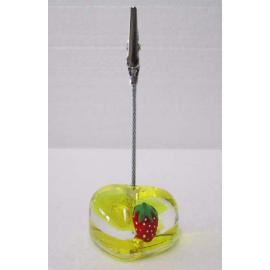 Acrylic liquid filled memo clip holder w/Alligator clip (Акриловые заполнена жидкостью Памятка держателю клипа W / "аллигатор")