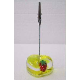 Acrylic liquid filled memo clip holder w/Alligator clip (Acrylic liquid filled memo clip holder w/Alligator clip)