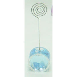 Acrylic liquid filled memo clip holder w/scroll clip (Acryl Flüssigkeit gefüllt Memo-Clip Halter w / scroll-Clip)