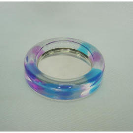 Acrylic liquid filled kitchenware Ash tray (With Metal plate inside) (Acryl Flüssigkeit gefüllt Geschirr Aschenbecher (mit Metallplatte innen))