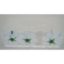 Acrylic liquid filled kitchenware Tissue box