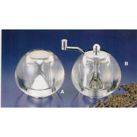 ballied pepper mill+salt shaker