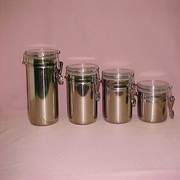 18/8 Stainless Steel Canister Set (18/8 Stainless Steel Canister Set)