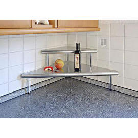 Stainless Steel Self Standing Corner Shelf (Stainless Steel Self Standing Corner Shelf)
