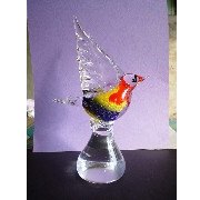 Glass Bird w/Base (Glass Bird w / Base)