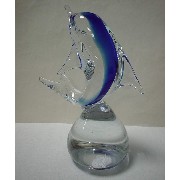 Glass Dolphin, w/Base (Стекло дельфинов, W / База)