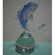 Glass Dolphin, w/Base (Стекло дельфинов, W / База)