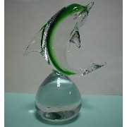 Glass Dolphin, w/Base (Glass Dolphin, w / Base)