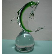 Glass Dolphin, w/Base (Glass Dolphin, w/Base)