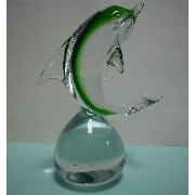 Glass Dolphin, w/Base (Стекло дельфинов, W / База)