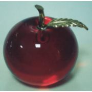 Apple Glass w / Metal Leaves (Apple Glass w / Metal Leaves)