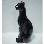 Glass Cat, Black (Стекло кот, черный)