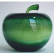 Glass Apple in Amber Color (Стекло яблоко в янтарный цвет)