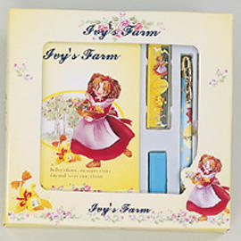 Stationery in gift box (Papier à lettres dans un paquet-cadeau)