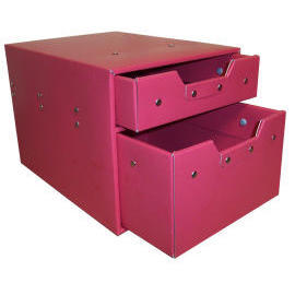 Storage box with 1(S) & 1(L) drawers (cardboard) (SL-AP04-ICL)