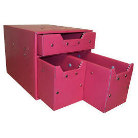 Storage box with 3 drawers (cardboard) (SL-AP05-ICL)