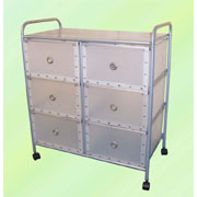 3-tier storage trolley/rack with 6 PP drawers (3-chariot niveau de stockage / rack avec 6 tiroirs PP)