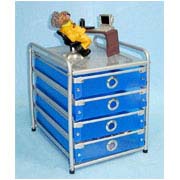 4 Tier desktop storage rack with 4 PP drawers (SL-IA05-ISL) (4 Stockage Tier rack de bureau avec 4 tiroirs PP (SL-IA05-ISL))
