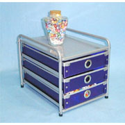 3 Tier desktop storage rack with 3 PP drawers (SL-IA06-ISL)