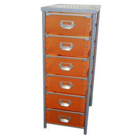 6 Tier storage trolley with 6 PP drawers (SL-IA18-ISL)