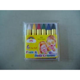 Face and Body Painting Crayons--6 regular colors type