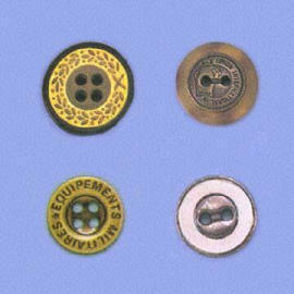 Metal Buttons Available in Poly-Metal, Zinc Alloy or Other Materials (Boutons en métal Disponible en poly-métal, alliage de zinc ou d`autres matéri)