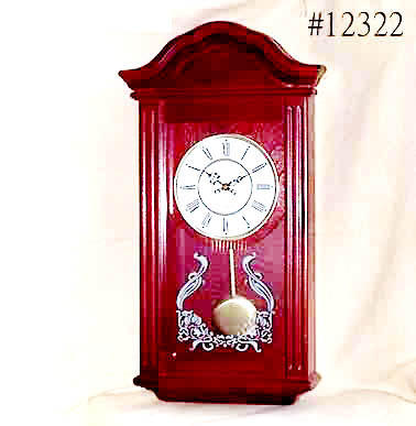 Wooden Wall Pendulum Clock (Pendule murale en bois)