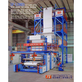 PLASTIC EXTRUDER, LD/LLDPE RESIN HIGH SPEED INFLATION MACHINE