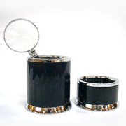 Marble Pencil Cup + Paper Clip Holder + Magnifying Glass