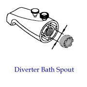 CP DIE CAST TUB SPOUTS - Diverter Bath Spout (CP DIE CAST TUB загрузчики - гидравлический ванны Носик)