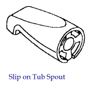 CP DIE CAST TUB SPOUTS - Slip on TUb Spout (CP DIE CAST TUB загрузчики - скользят по TUB Носик)