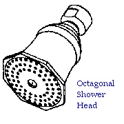 Shower Head - Octagonal Shower Head (Pomme de douche - octogonales Shower Head)
