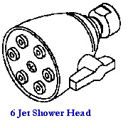 Shower Head - 6 Jet Shower Head (Главы душ - гидромассаж 6 глава)