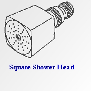 Shower Head - Square Shower Head (Душ Начальник - площадь душем руководитель)