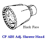 ABS Shower Head - 2`` CP ABS Adj. Shower Head (Tête de douche en ABS - 2``CP ABS Adj. Shower Head)