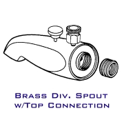 Brass Div. Spout w/Top Connection (Латунь Div. Носик W / Топ-соединения)