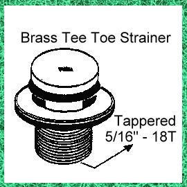 Brass Tip Toe Strainer (Латунь Tip Toe фильтр)