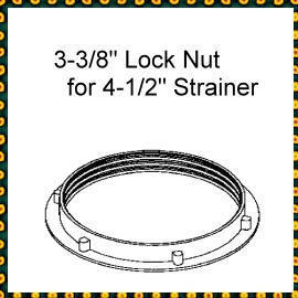 3-3/8`` Lock Nut for 4-1/2`` strainer (3-3/8``контргайки для 4 /2``ситечко)