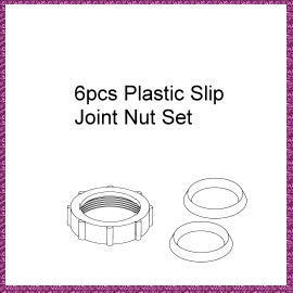 6pcs Plastic Slip Joint Nut Set (6pcs Пластиковая гайка скольжения Совместное Установить)