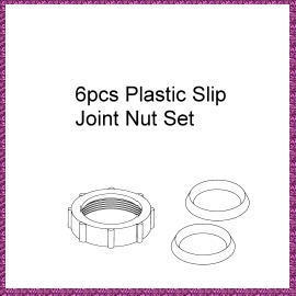 6pcs Plastic Slip Joint Nut Set (6pcs Plastic Slip Joint Nut Set)