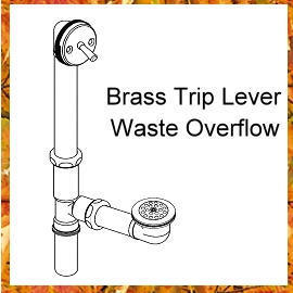 Brass Trip Lever Waste Overflow (Латунь Дорожные Рычаг отходов переполнением)