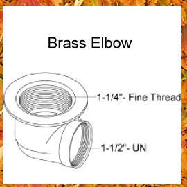 1-1/2`` Brass Elbow (1-1/2``Laiton Coude)