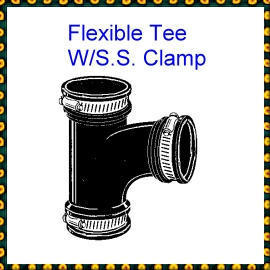 TheroPlastic Flexible Tee W/S.S. Clamp (TheroPlastic Flexible Tee W/S.S. Clamp)