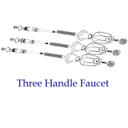 VALVE TRIM & REBUILD KITS - Three Handle Faucet (КЛАПАН TRIM & восстановления блоков - Три ручки крана)